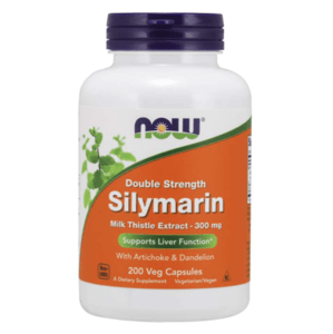 Now® Foods NOW Double Strength Silymarin milk thistle extract (extrakt z ostropestřce s artyčokem a pampeliškou), 300 mg, 200 rostlinných kapslí Doplněk stravy