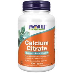 Now® Foods NOW Calcium Citrate with minerals & Vitamin D-2 (vápník s minerály a vitamínem D2), 100 tablet Doplněk stravy