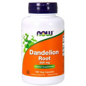 Now® Foods NOW Dandelion Root (Pampeliška kořen), 500 mg, 100 rostlinných kapslí Doplněk stravy