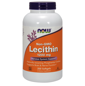 Now® Foods NOW Lecithin (lecitin), 1200 mg, 200 softgelových kapslí Doplněk stravy