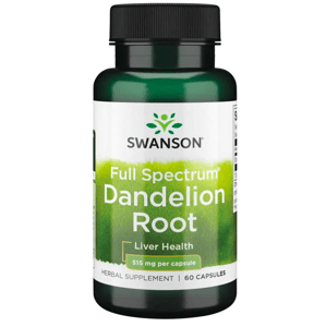 Swanson Dandelion Root (Pampeliška kořen), 515 mg, 60 kapslí Doplněk stravy