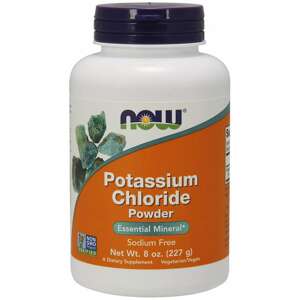 Now® Foods NOW Potassium Chloride Powder (draslík jako chlorid draselný prášek), 227g Doplněk stravy