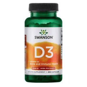 Swanson Vitamin D3 1000 IU, 250 kapslí Doplněk stravy