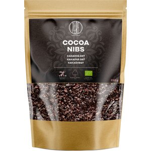BrainMax Pure Cocoa Nibs, Drcené Kakaové Boby, Nepražené, RAW, BIO, 250 g *CZ-BIO-001 certifikát