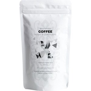 BrainMax Coffee Reishi & Cordyceps, káva s houbami, BIO, 200 g *CZ-BIO-001 certifikát / Výběrová BIO arabica s extrakty z Reishi a Cordyceps sinensis
