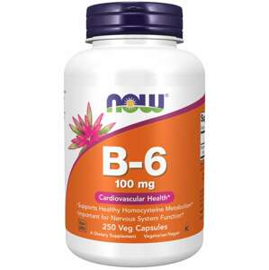 Now® Foods NOW Vitamin B6 Pyridoxin, 100 mg, 250 kapslí Doplněk stravy