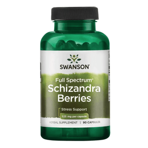 Swanson Schizandra Berries (Klanopraška čínská), 525 mg, 90 kapslí Doplněk stravy
