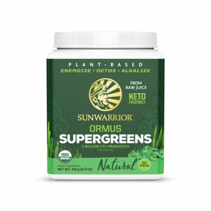 Sunwarrior Ormus Super Greens Bio - Natural, 225g Doplněk stravy