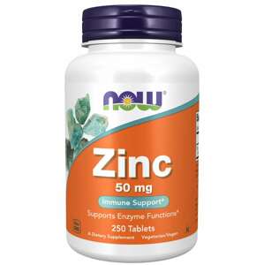 Now® Foods NOW Zinc (zinek glukonát), 50 mg, 250 tablet Doplněk stravy