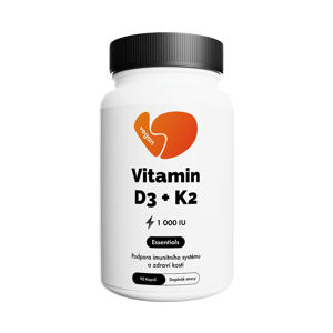 Vitamin D3 + K2 – 90 veganských kapslí | Podpora kostí, imunity a vstřebávání vápníku