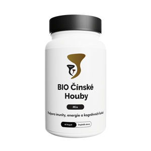 BIO Čínské houby – 60 veganských kapslí | Směs 7 vitálních hub pro energii a imunitu