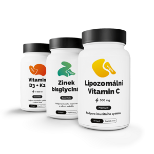 Citronek Esenciální balíček – Vitamíny na imunitu | Lipozomální C, Zinek, D3+K2